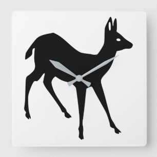 Reloj Cuadrado Deer Silhouette
