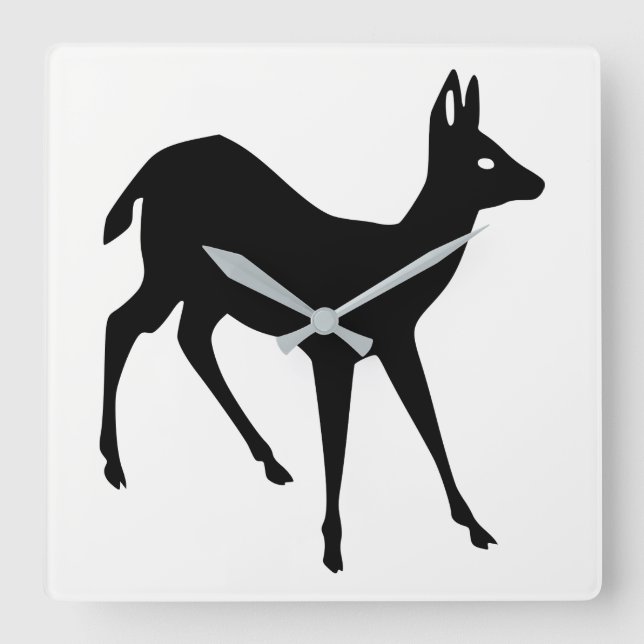 Reloj Cuadrado Deer Silhouette (Anverso)