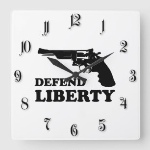 Reloj Cuadrado Defender la libertad