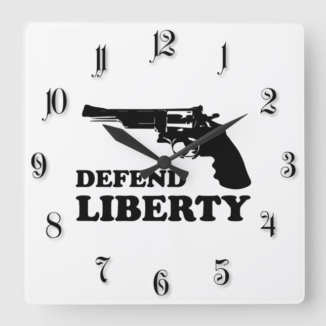Reloj Cuadrado Defender la libertad (Anverso)