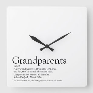 Reloj Cuadrado Definición de los mejores abuelos del mundo