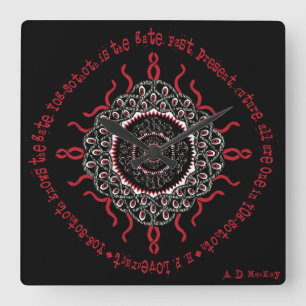 Reloj Cuadrado Deidad cósmica del monstruo de Lovecraftian del