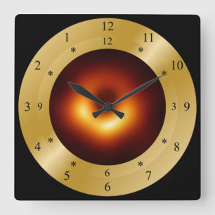 Reloj Cuadrado ~ del agujero de Clock~Messier 87 Galaxy~Black de