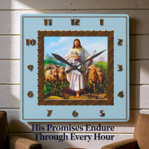 Reloj cuadrado del buen pastor