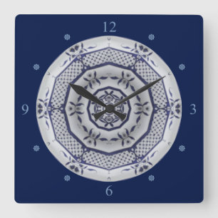 Reloj Cuadrado Delft Blue Design 006 From 1764 ~