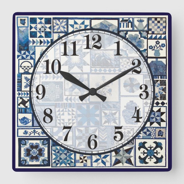 Reloj Cuadrado Delft holandés (Anverso)