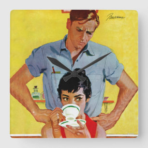 Reloj Cuadrado Demasiado tarde componer