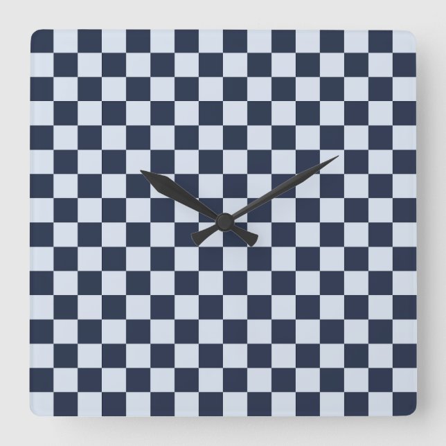 Reloj Cuadrado Denim rinse checkerboard pattern (Anverso)