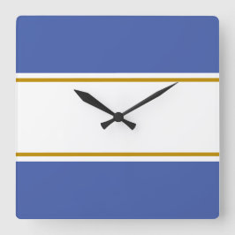 Reloj Cuadrado Deportiva Rayas Horizontales de Carreras Azul Mari