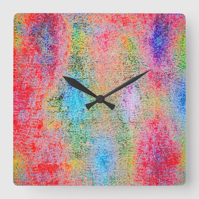Reloj Cuadrado Depredación de colores (Anverso)