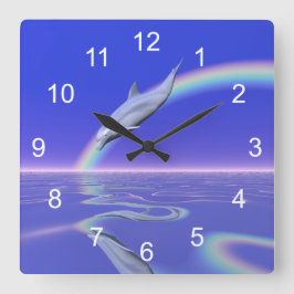 Reloj Cuadrado Descarga de delfines