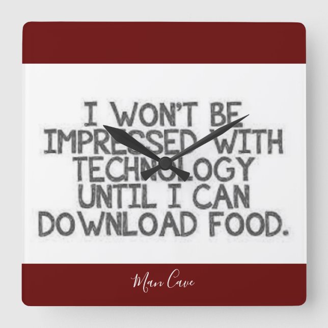 Reloj Cuadrado Descarga de tecnología (Anverso)