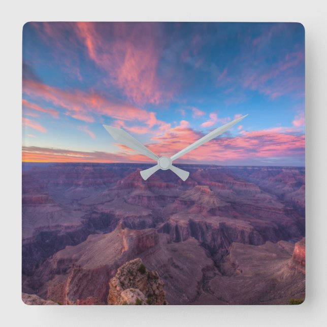 Reloj Cuadrado Deserts | Hopi Point Grand Canyon Arizona (Anverso)