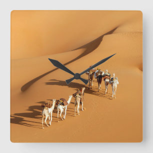 Reloj Cuadrado Deserts   Tuareg Walk with Camels