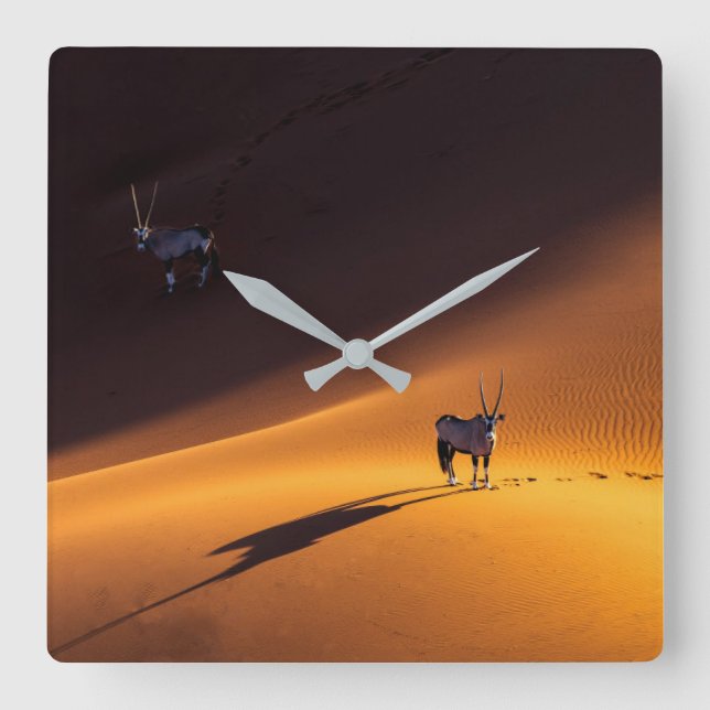Reloj Cuadrado Desiertos | Parque nacional Namib Naukluft - Kenya (Anverso)