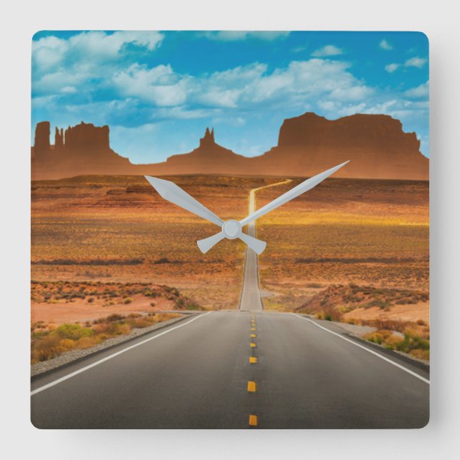 Reloj Cuadrado Desiertos | Valle del Monumento, Utah (Anverso)