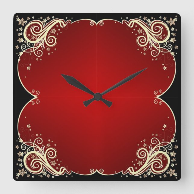 Reloj Cuadrado Desplazamiento de estilos clásicos (Anverso)