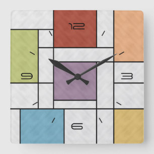 Reloj Cuadrado Destellos De Color