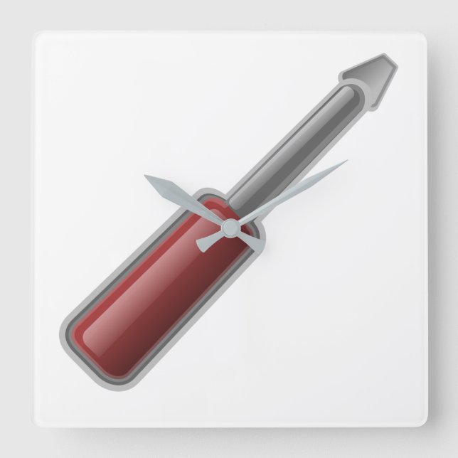 Reloj Cuadrado Destornillador (Anverso)