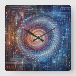 Reloj Cuadrado Desvelando el reino digital
