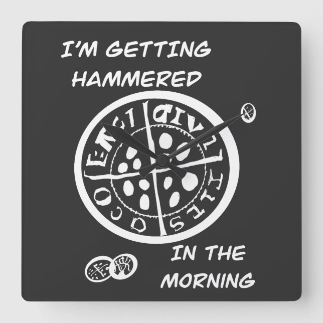 Reloj Cuadrado  Detector de metales  (Anverso)