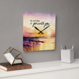 Reloj Cuadrado Deuteronomio 31:6 No temas que vaya con tu Biblia