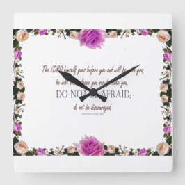 Reloj Cuadrado Deuteronomio 31, No Tengas Miedo,