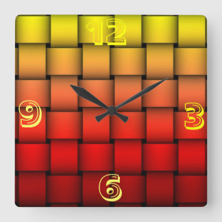 Reloj Cuadrado Día de Aniversario Feliz