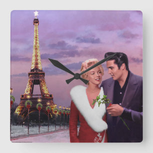 Reloj Cuadrado Día de fiesta de París
