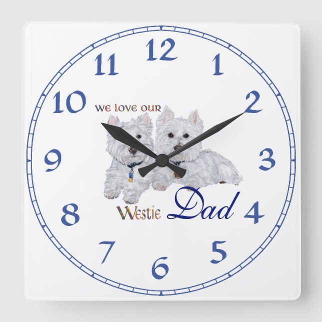 Reloj Cuadrado Día del Padre Occidental (Anverso)