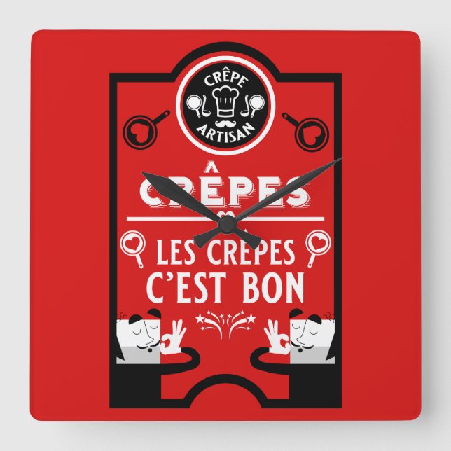 Reloj Cuadrado Día Nacional del Panqueque 26 de setiembre (Anverso)