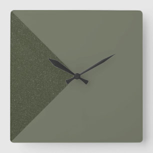 Reloj Cuadrado Diagonal Moss Green Wall Clock