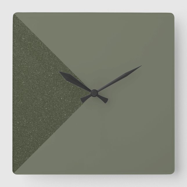Reloj Cuadrado Diagonal Moss Green Wall Clock (Anverso)