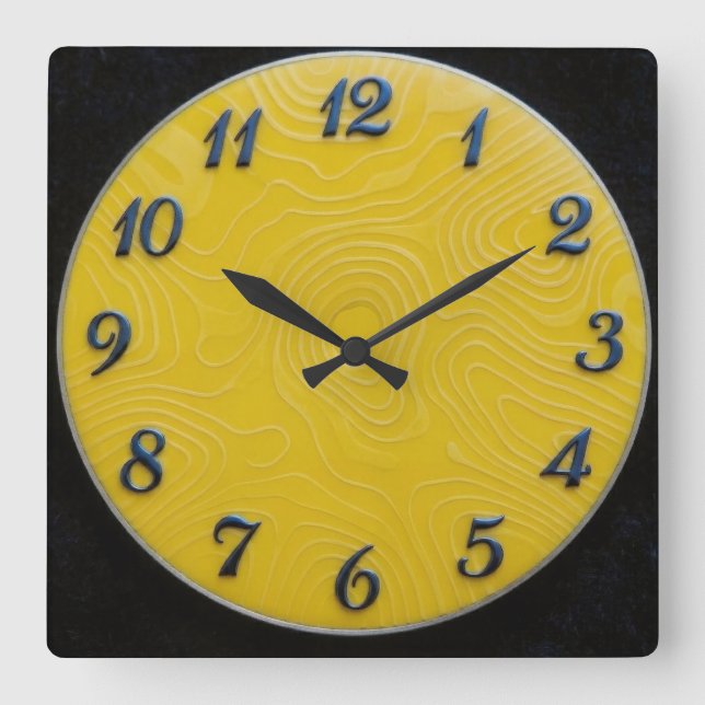 Reloj Cuadrado Dial de Limón (Anverso)