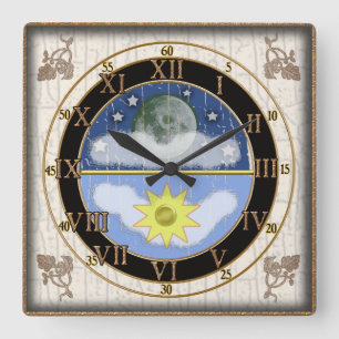 Reloj Cuadrado dial del sunmoon