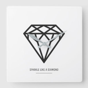 Reloj Cuadrado Diamante