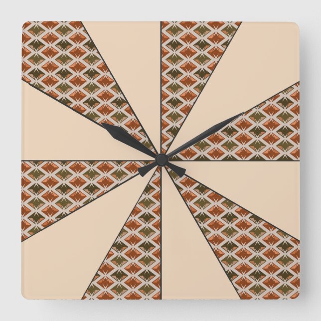 Reloj Cuadrado Diamantes ajustables en cada rueda de color (Anverso)