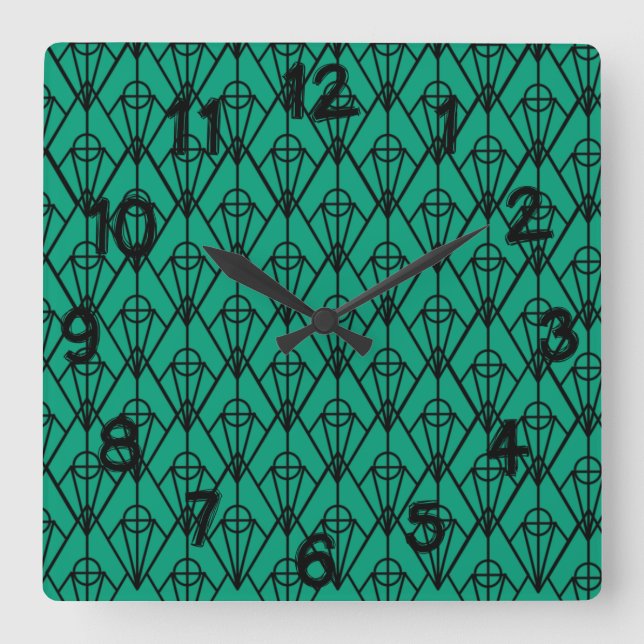 Reloj Cuadrado Diamantes Art Deco (Anverso)