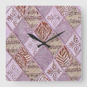 Reloj Cuadrado Diamond Designs In Pinks
