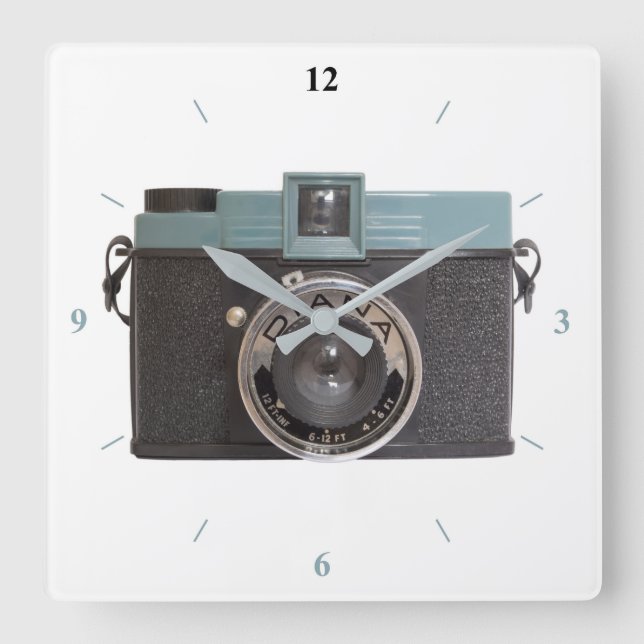 Reloj Cuadrado Diana Camera (Anverso)