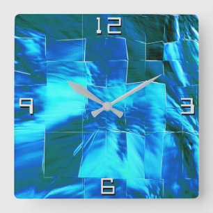 Reloj Cuadrado ¿Dibujo de mosaico abstracto, cielo o algo de alum
