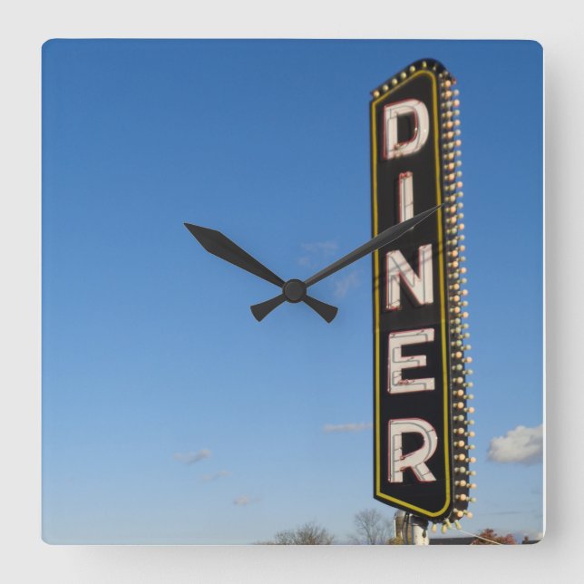 Reloj Cuadrado Diner (Anverso)