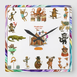 Reloj Cuadrado Dingaling Bros Circus acts
