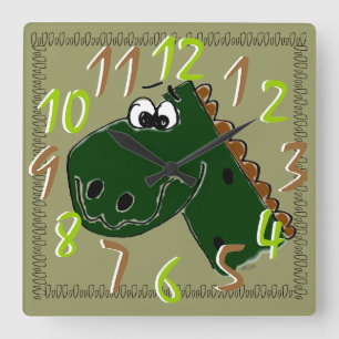 Reloj Cuadrado Dinosaur