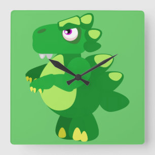 Reloj Cuadrado Dinosaurio