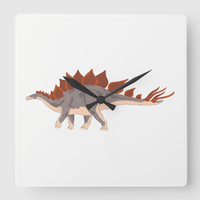 Reloj Cuadrado Dinosaurio (Anverso)
