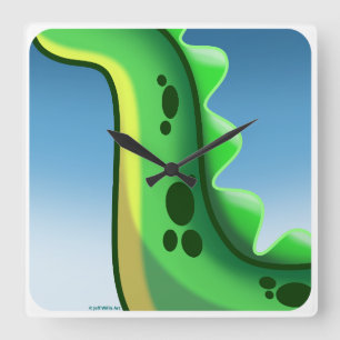 Reloj Cuadrado DINOSAURIO DE LARGO LARGO MISTERIO de Jeff Willis