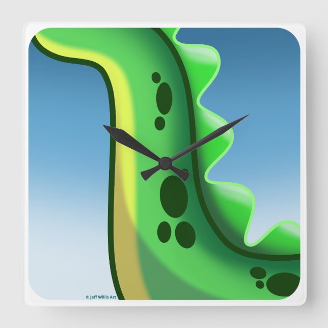 Reloj Cuadrado DINOSAURIO DE LARGO LARGO MISTERIO de Jeff Willis 