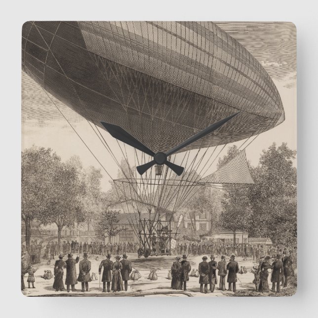 Reloj Cuadrado Dirigible en Auteuil (Anverso)
