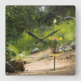 Reloj Cuadrado Disc Golf Wall Clock